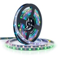 Btf-Lighting Ws2812B Rgb Eco Led Strip, Chasing Effects 5050Smd Individually Addressable 16.4Ft 30Pixels/M 150Pixels Flexible Dream Color Ip67 For Bedroom Diy Projects Dc5V(No Adapter Or Controller)