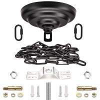 Rojoser Heavy Duty Canopy Kit And 3.2 Feet Pendant Light Fixture Chain For Chandelier Or Swag Light Fixtures,Vintage Black