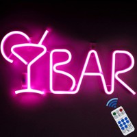 Amevrgths Bar Neon Sign, Neon Name Sign For Home Bar, Bar Neon Lights Decor, 21