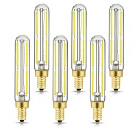 Hxmls Candelabra Led Light Bulbs,Dimmable E12 Led Tubular Bulb 4W Equal 40 Watt Light Bulbs Daylight 4000K 400Lm E12 Led Light Filament Bulb For Chandeliers,Fixture 6Pack