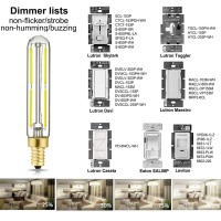 Hxmls Candelabra Led Light Bulbs,Dimmable E12 Led Tubular Bulb 4W Equal 40 Watt Light Bulbs Daylight 4000K 400Lm E12 Led Light Filament Bulb For Chandeliers,Fixture 6Pack