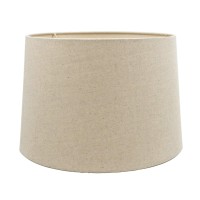 Mestar Oatmeal Fabric Hardback Drum Lampshade (Spider) (12X14X10)