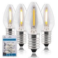 Led Night Light Bulb - C7 E12 Led Bulbs - Candelabra Light Bulbs, 1 Watt Equivalent 10W Incandescent Bulb, Warm White 2700K, Window Candles & Chandeliers Replacement Bulb, 4 Pack