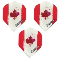 Designa Canada Canadian Flag Maple Leaf 75 Micron Holographic Patriot Strong Dart Flights 3 Sets 9 Flights