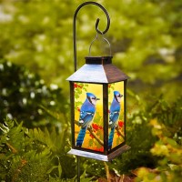 Eigreen Hanging Solar Lantern Lights Pvc Outdoor Waterproof Led Flickering Flameless Candle Decorative Solar Lantern , For Patio Courtyard Garden (1Pack)Ͽ