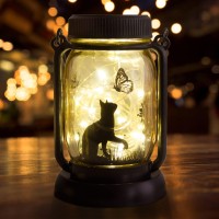 Cat String Garden Lights,Cat And Butterfly Caason Jargift For Mother/Grandma/Women And Every One ,Solar Lanterns Outdoor Waterproof, Fence Lights,Lamp Decor,Whimsical Decor,Solar Outdoor Lights