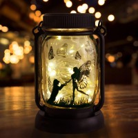 Fairy And Dog String Garden Lights,Gift For Mother/Grandma/Women And Every One ,Solar Lanterns Outdoor Waterproof, Fence Lights,Lamp Decor,Whimsical Decor,Outdoor Lights,Solar Porch Powered Lights