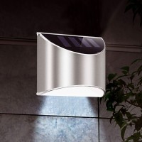 Solalite 2 Pack Stainless Steel Security Solar Wall Lights - Outdoor Fence Post And Step Lights, Weatherproof With No Wiring Required