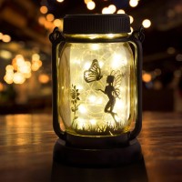 Butterfly And Fairy String Garden Lights,Gift For Mother/Grandma/Women Or Every One ,Solar Lanterns Outdoor Waterproof, Fence Lights,Lamp Decor,Whimsical Decor,Solar Porch Powered Lights