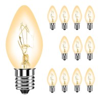 Scentsy Wax Melts Warmers 15 Watt Light Bulb For Himalayan Salt Lamp Plug-In Night Light Replacement C7 Incandescent Light Bulb E12 Candelabra Base 120 Volt Pack Of 12