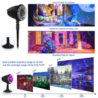 Christmas Lights Projector Outdoor,Holiday Lights Projector,Water Wave Aurora Holiday Spotlight With Remote,Waterproof Led Landscape Light For Halloween Wedding Garden Landscape Wall Tree Decoration