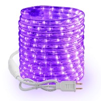 Brizled Purple Rope Lights, 18Ft 216 Led Purple Lights, 120V Plugin Rope Lights Connectable, Indoor Outdoor Halloween Lights Purple, Waterproof Holiday Lights For Patio Xmas Deck Pool Camping Decor