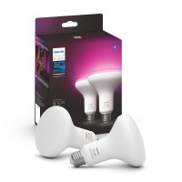 Philips Hue 85W Br30 White And Color Ambiance Led Smart Color-Changing Bulb - Pack Of 4 - E26, Indoor - Fits Recessed Cans For 5-6