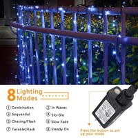 Joomer White Christmas Lights Outdoor, 82Ft 200 Led String Lights 8 Modes Timer Indoor Outdoor Fairy Twinkle Lights For Xmas Tree Christmas Decorations