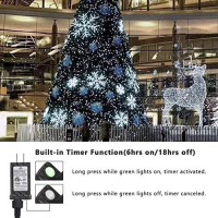 Joomer White Christmas Lights Outdoor, 82Ft 200 Led String Lights 8 Modes Timer Indoor Outdoor Fairy Twinkle Lights For Xmas Tree Christmas Decorations