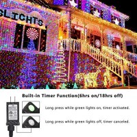 Joomer Christmas Lights Outdoor 82Ft 200 Led String Lights 8 Modes Timer Indoor Outdoor Fairy Twinkle Lights For Christmas Trees Decorations(Multi-Color)