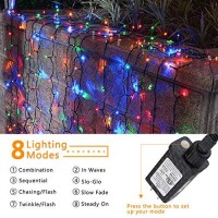 Joomer Christmas Lights Outdoor 82Ft 200 Led String Lights 8 Modes Timer Indoor Outdoor Fairy Twinkle Lights For Christmas Trees Decorations(Multi-Color)