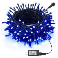 Joomer Blue Christmas Lights Outdoor 82Ft 200 Led String Lights 8 Modes Timer Indoor Outdoor Fairy Twinkle Lights For Xmas Tree Christmas Decorations