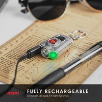 Nebo Mycro Usb Rechargeable Led Keychain Light Tactical Keyring Flashlight Features 6 Light Modes High Lumenssilver