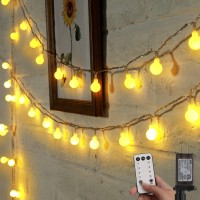 Minetom Mini Globe String Lights, 66 Ft. 200 Led Fairy String Lights Plug In, 8 Modes With Remote, Decor For Indoor Outdoor Party Wedding Christmas Tree Garden, Warm White