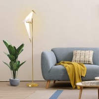 More Change Morechange 62Inch Modern Led Bird Floor Lamp For Living Room Modern Gold Standing Lamp With Bird Shade Floor Light