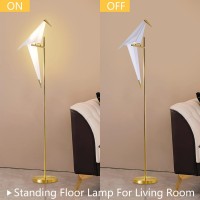 More Change Morechange 62Inch Modern Led Bird Floor Lamp For Living Room Modern Gold Standing Lamp With Bird Shade Floor Light