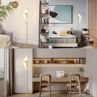 More Change Morechange 62Inch Modern Led Bird Floor Lamp For Living Room Modern Gold Standing Lamp With Bird Shade Floor Light