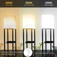 Pazzo Floor Lamp With Shelves, Shelf Floor Lamps By Real Solid Wood With 2 Charging Ports And 1 Power Outlet, Floor Lamps For Bedrooms, Lamps For Living Room, Matt Black?