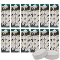 Hosley 120 Pcs Bulk Pack Scented Gardenia Fragrance Highly Scented Tea Light Candle Ideal For Wedding Church Vigil Emergency La