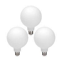 Kgc Led Edison Globe Light Bulb, Warm White 2700K Cri 95, Led Filament Light Bulb, 5W Equivalent To 40W, G30(G95) Dimmable 450Lm E26 Medium Base, Frosted Glass, Bathroom Vanity Mirror Light 3 Pack