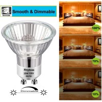 Gu10+C 120V 35W Halogen Light Bulbs, Warm White Gu10 Dimmable, High Cri100 Gu10 Bulb For Track