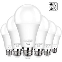 6-Pack Dusk To Dawn Led Light Bulbs, A19 11W(100Watt Equivalent), E26 Basic Automatic On/Off, 1200Lm, Daylight White 5000K Smart Sensor Lights, Outdoor For Porch Garage Yard Patio Garden