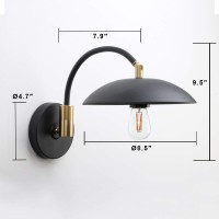 Pathson Adjustable Wall Sconce Industrial Swing Arm Wall Lamp Hardwired With Metal Base Retro Indoor Wall Light Fixtures Decor