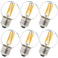 Litehistory Dimmable Wall Sconces Edison Bulb G16.5 6W Equal 60 Watt Ac120V Warm 2700K E26 Light Bulb For Pendant,Chandeliers,Vanity, 600Lm 6Pack