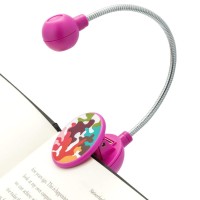 Withit French Bull Book Light - Pink Glamo - Led Reading Light With Clip For Books And Ebooks, Reduced Glare, Portable And Lightweight, Cute Bookmark Light For Kids And Adults, Batteries Included