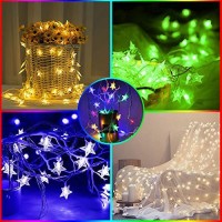 Rgb Star Fairy String Lights 16 Vibrant Color Change String Lights,26.3Feet 50Led Rgb Decorative Fairy Lights, 4 Modes And Speed Control With Remote,Battery Operated Xmas Lights With 4.5V Safe Voltage