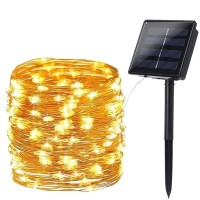 Brizlabs Solar String Lights Outdoor, 78.72Ft 240 Led Solar String Lights Garden Copper Wire Solar String Lights Waterproof 8 Modes For Christmas Tree Patio Yard Wedding Party, Warm White