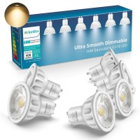 Mikewin Dimmable Gu10 Led Bulb, 500Lm, 2700K Soft White Gu10 Bulb Replacement For Track Lighting, 5W(50W Equivalent) 120V Mr16 Led Bulbs For Kitchen, Range Hood, Living Room, Bedroom, 6 Pack