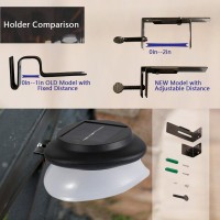 Molebit Solar Gutter Lights Outdoor, 9 Led, Super Bright, Waterproof, Wireless Security For Garden, Wall, Yard, Deck