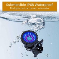 Shoyo Underwater Landscape Spotlight Waterproof Pond Lights Ip68 Submersible Multicolor Dimmable 36 Led Color Changing Spot L