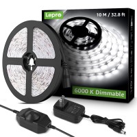 Lepro Led Strip Light 328Ft Dimmable Vanity Lights 6000K Super Bright Led Tape Lights 420 Leds Smd 2835 Strong 3M Adhesive