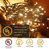 Boltlink Outdoor Christmas String Lights, Indoor Outside 300 Led 105Ft Christmas Tree Fairy Twinkle Decorative Lights For Halloween Wedding Party Patio Garden Holiday, Warm White