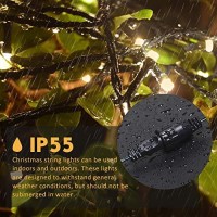 Boltlink Outdoor Christmas String Lights, Indoor Outside 300 Led 105Ft Christmas Tree Fairy Twinkle Decorative Lights For Halloween Wedding Party Patio Garden Holiday, Warm White