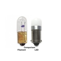 Aero-Lites.Com #47 T47 6.3-Volt Miniature Bayonet Bulb Led Replacement Indicator/Pilot Light Bulb | Ba9S Base