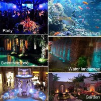 Gzkanful Underwater Pond Lights Rgb Color Changing Spotlight Colored Led Fountain Lights Landscape Outdoor Spot Light Ip68 Wate