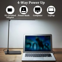 Dott Arts Led Desk Lamp, Touch Control Desk Lamp With 3 Levels Brightness, Dimmable Office Lamp With Adjustable Arm, Foldable Table Desk Lamp For Table Bedroom Bedside Office Study, 5000K, 8W, Black