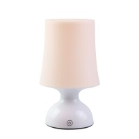 Riverlux Led Pink Lamp,Scandinavian Lamp,Battery Powered Night Light,Cordless Night Light,100% Electrical Safety At Home,Pink Table Decor,Small Pink And White Lamp