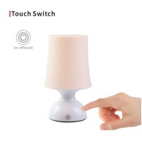 Riverlux Led Pink Lamp,Scandinavian Lamp,Battery Powered Night Light,Cordless Night Light,100% Electrical Safety At Home,Pink Table Decor,Small Pink And White Lamp