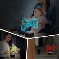 Lampeez 3D Gamepad Lamp Game Console Night Light 3D Illusion Lamp For Kids, 16 Colors Changing With Remote, Gaming Room Gamer Gift, Kids Bedroom Decor As Xmas Holiday Birthday Gifts For Boys Girls