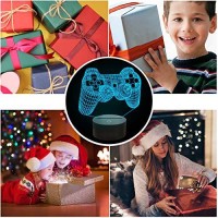 Lampeez 3D Gamepad Lamp Game Console Night Light 3D Illusion Lamp For Kids, 16 Colors Changing With Remote, Gaming Room Gamer Gift, Kids Bedroom Decor As Xmas Holiday Birthday Gifts For Boys Girls